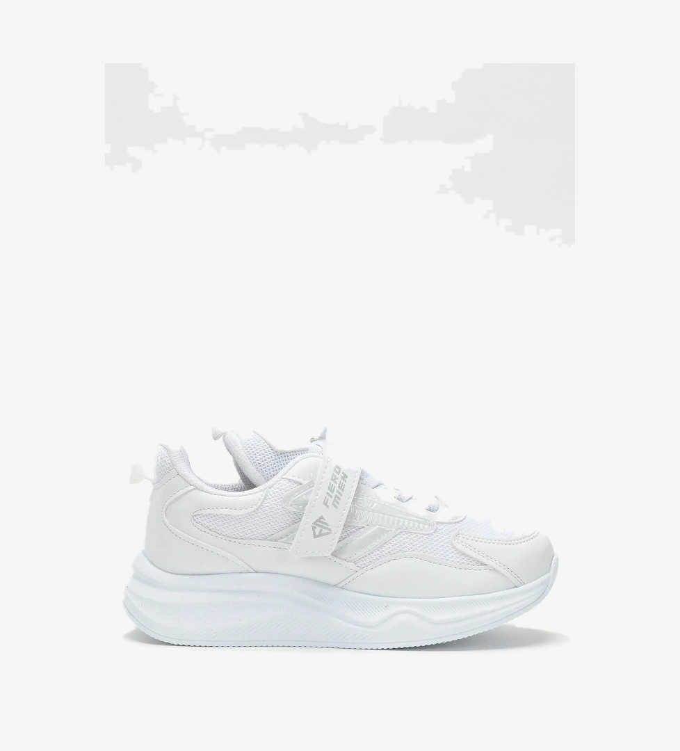 Çocuk Cırtlı Akıllı Bağcık Spor Ayakkabı BEYAZ