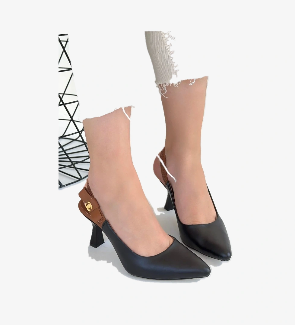 Siyah Kadın Topuklu Ayakkabı