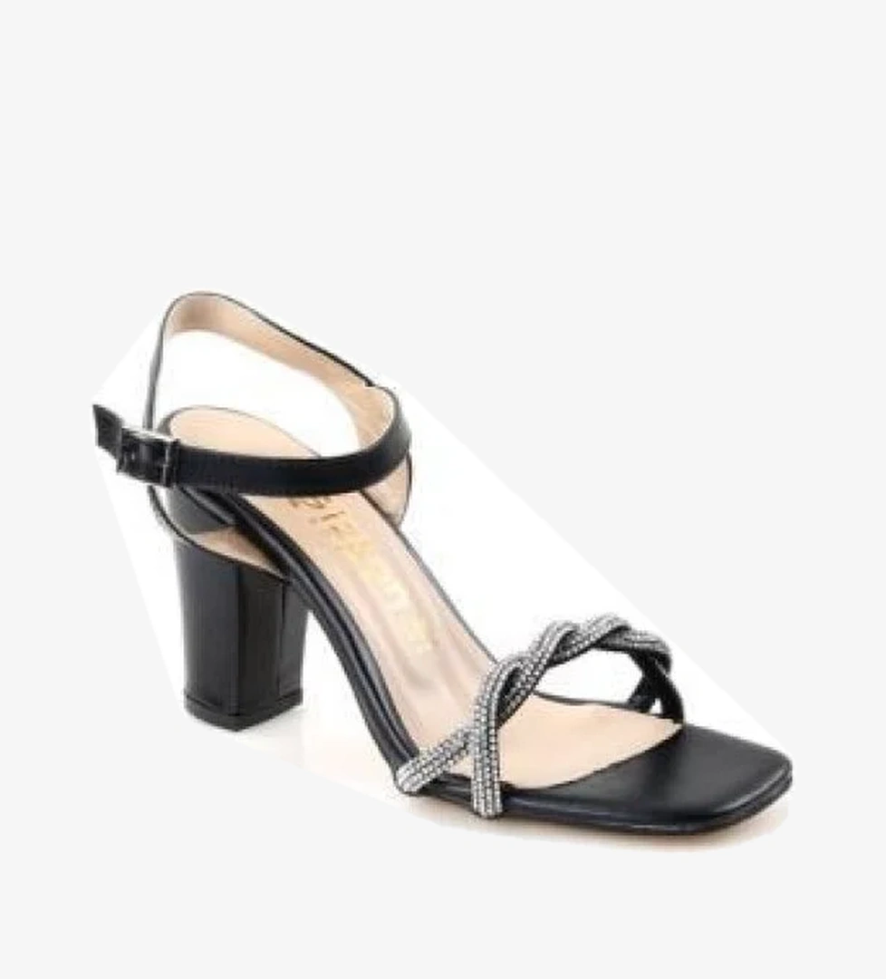 Gzzh 02620 Kadın 7 Cm Topuklu Abiye Sandalet - Görsel 1