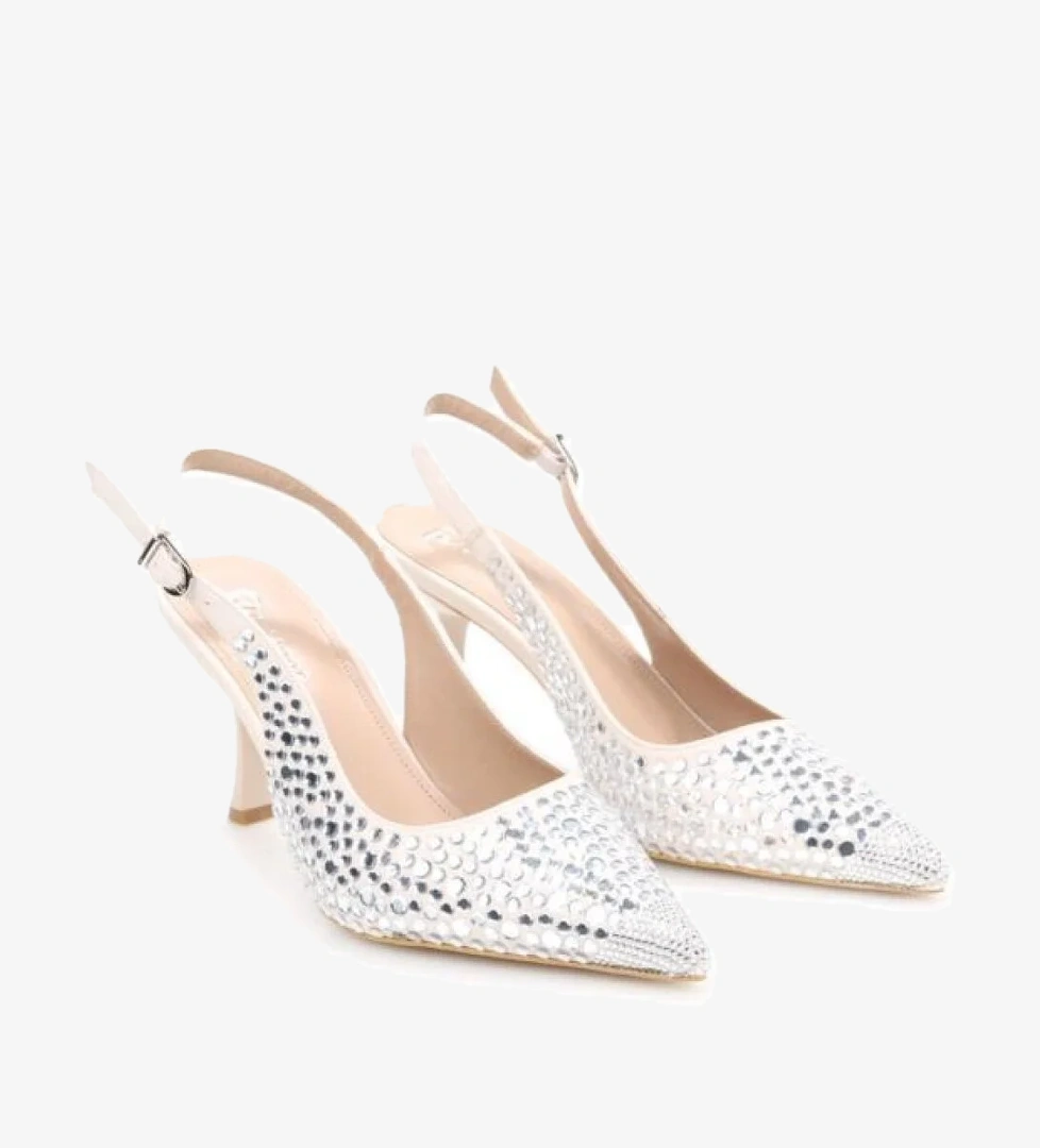 Pisagor Ps-32150 Kadın 7 Cm Arkası Açık Abiye Stiletto Ayakkabı - Görsel 1