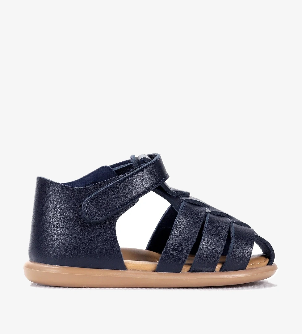 Lonpe İlk Adım Cırtlı Erkek Bebek Sandalet Lacivert