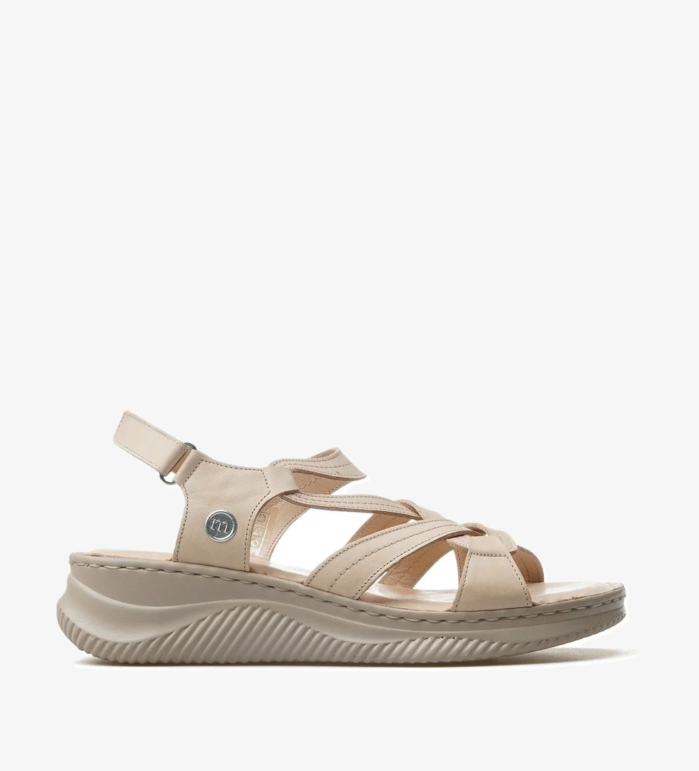 Mammamia Kadın Hakiki Deri Günlük Sandalet 25y D25ys-2265 Z Bej model görseli