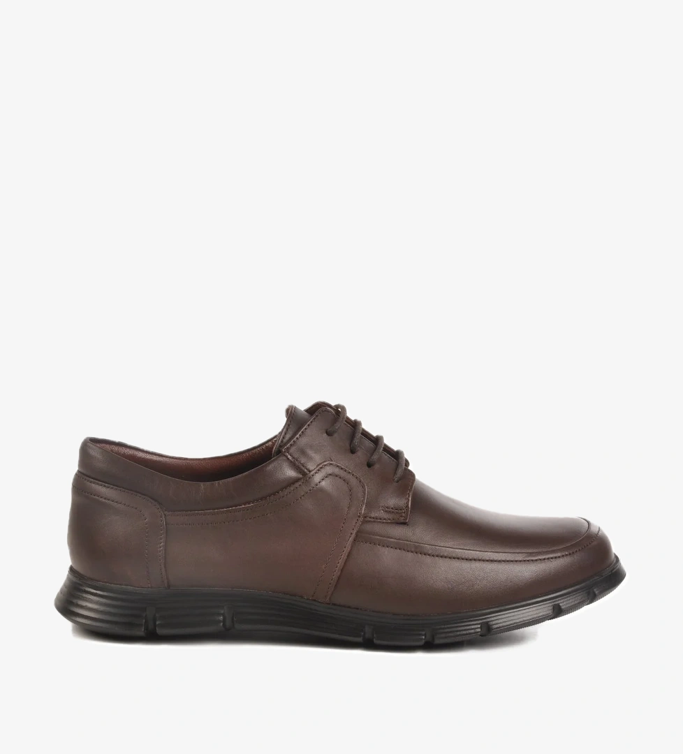 A Spor Aspor Kahve Hakiki Deri Erkek Casual Ayakkabı model görseli
