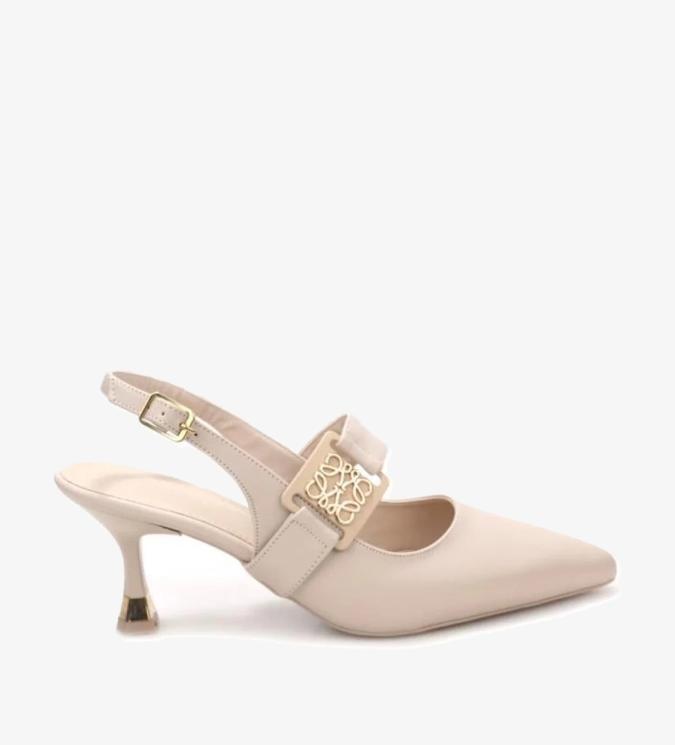 Pisagor Ps-32670 Kadın Arkası Açık Topuklu Ayakkabı