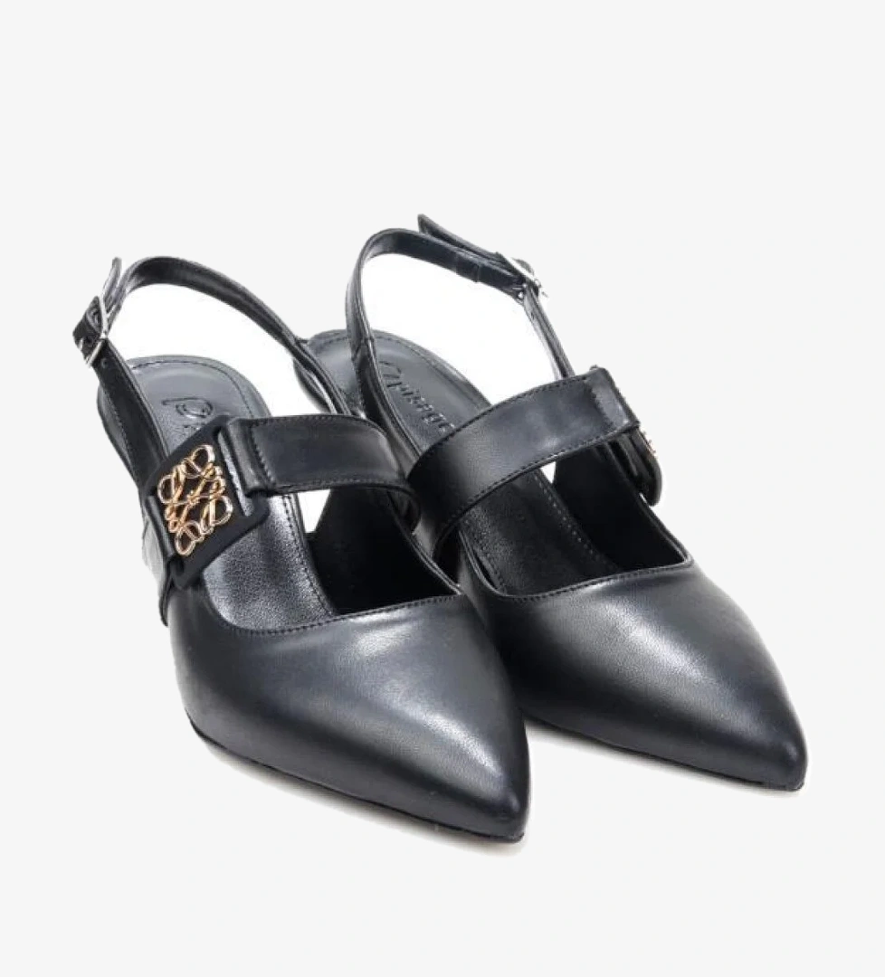 Pisagor Ps-32670 Kadın Arkası Açık Topuklu Ayakkabı