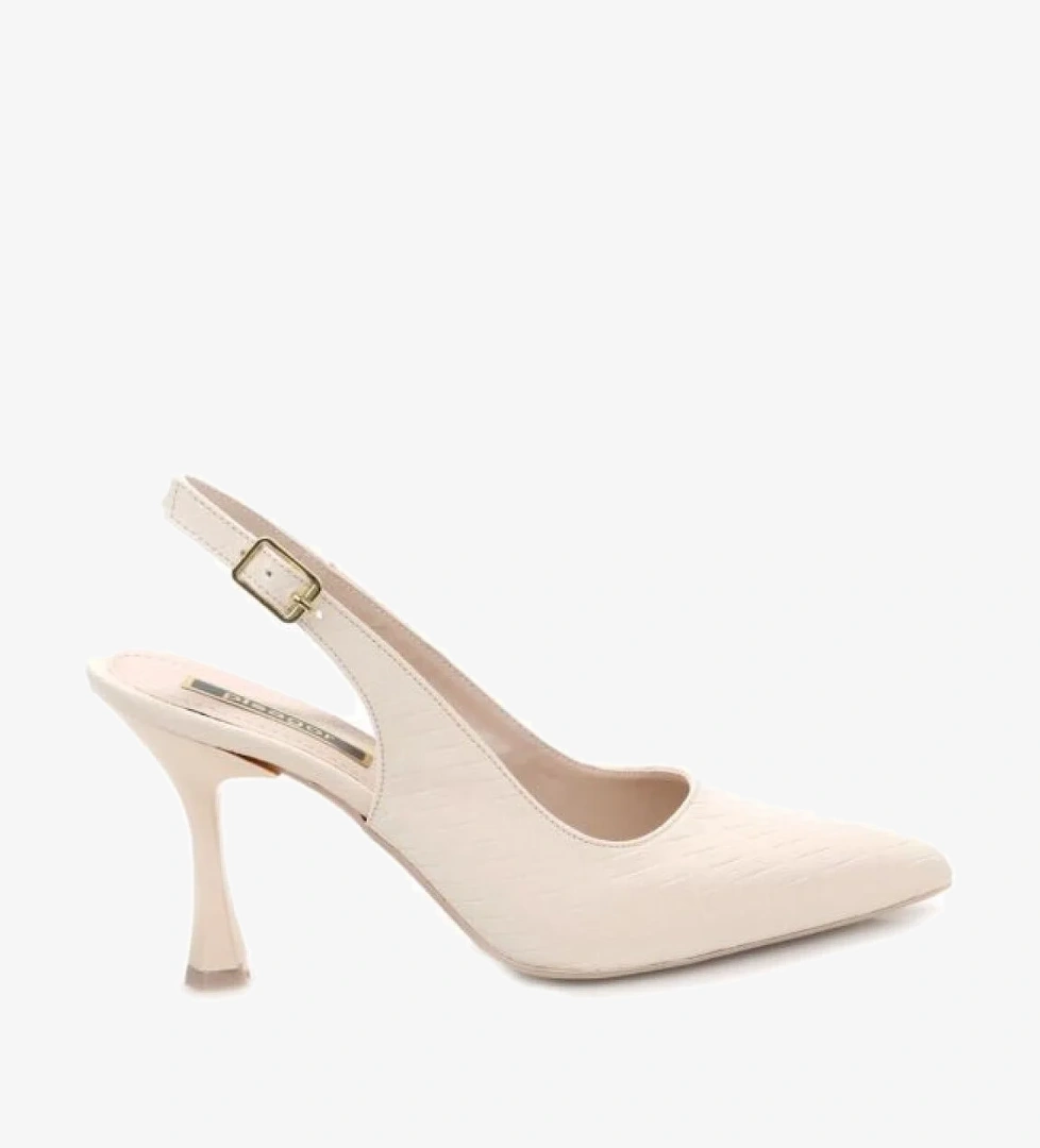 Pisagor Ps-32650 8,5 Cm Topuklu Kadın Arkası Açık Stiletto Ayakkabı