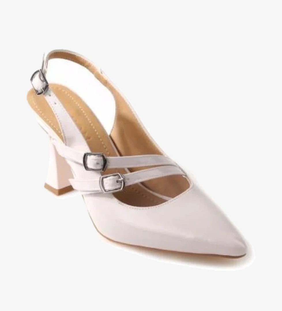 Wzy 02817 8,5 Cm Topuklu Kadın Arkası Açık Stiletto Ayakkabı