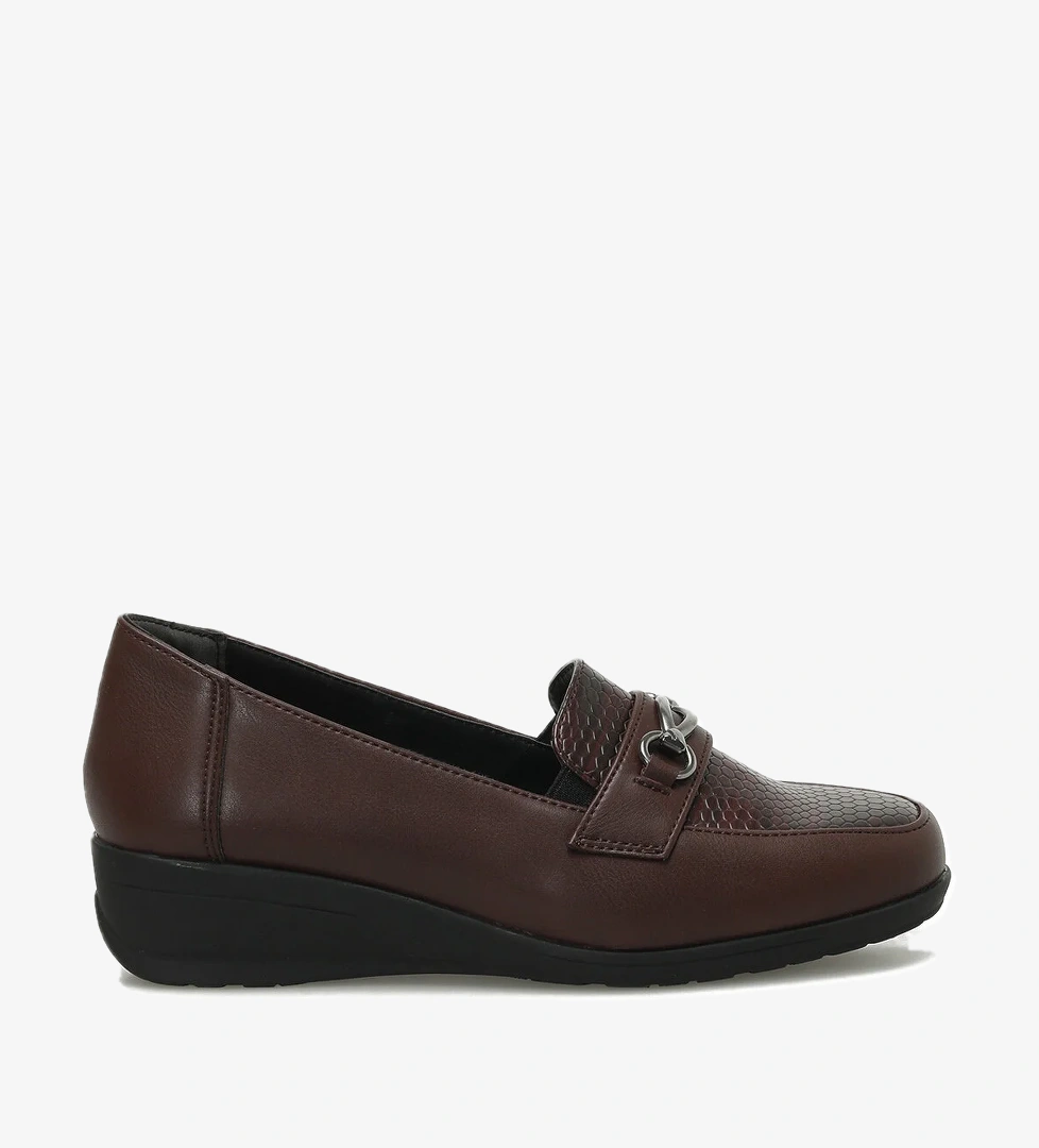 165041.Z5PR Bordo Kadın Loafer - Görsel 1