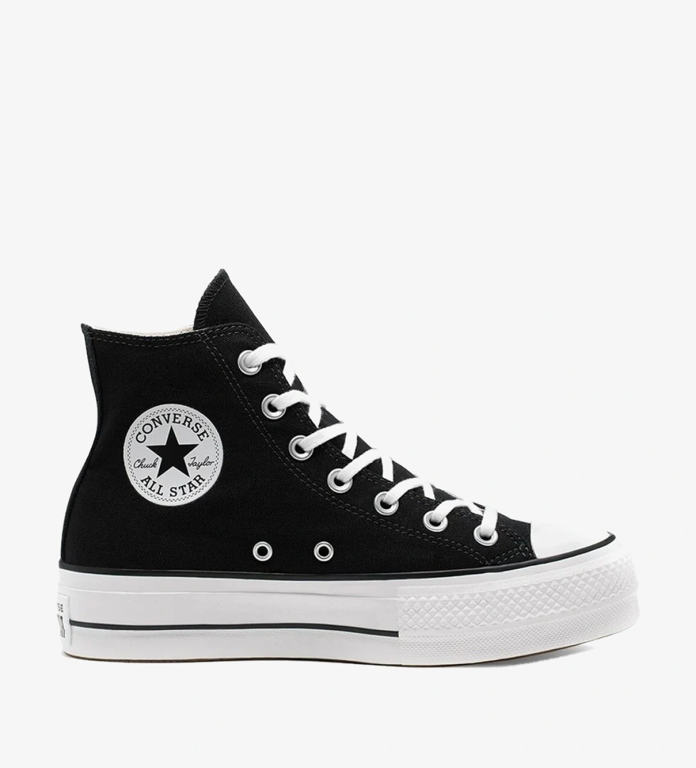 Chuck Taylor All Star Platform Kadın Siyah Bilekli Sneaker