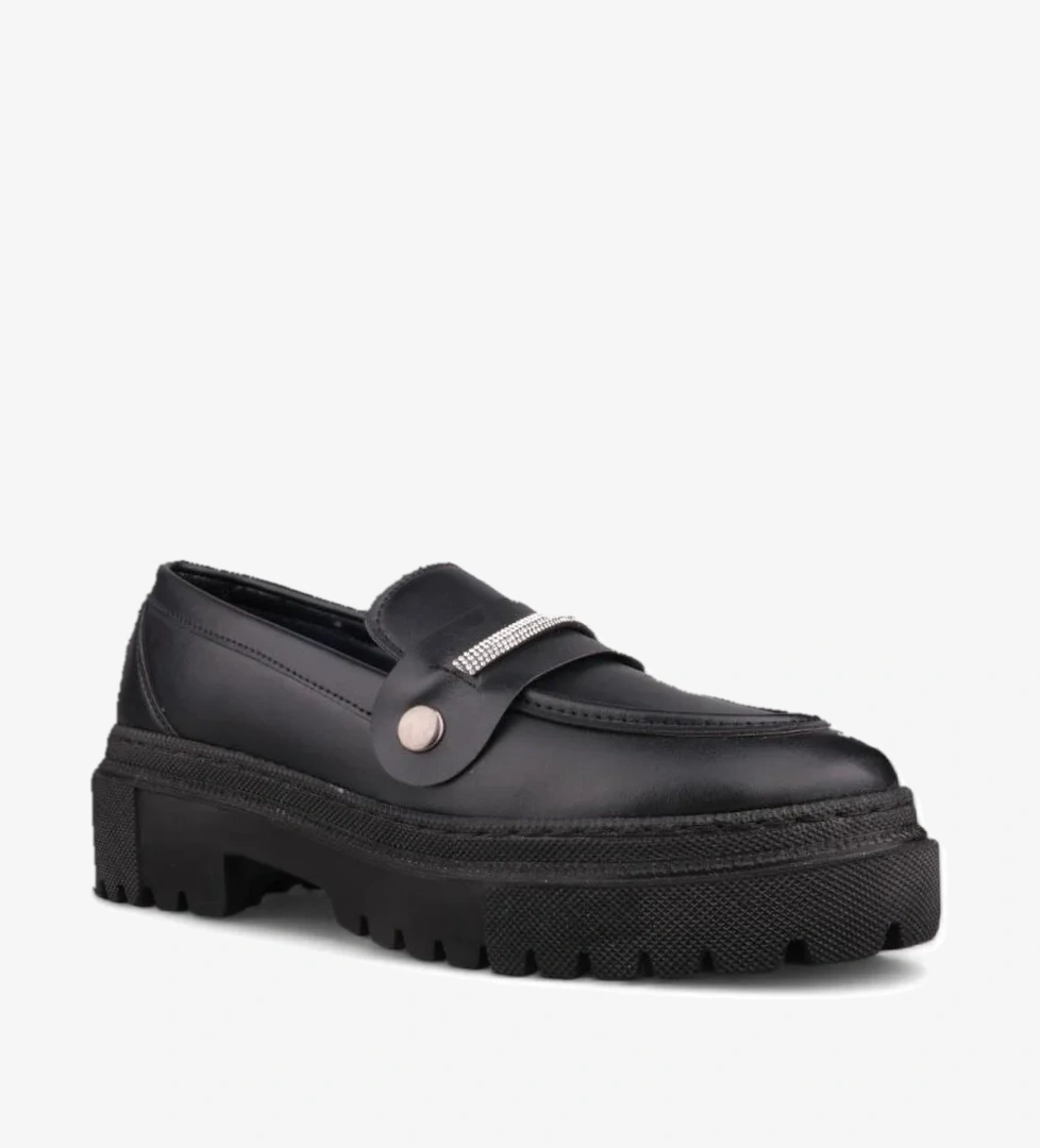 Kadın SIYAH Günlük Ayakkabı - Siyah, Deri