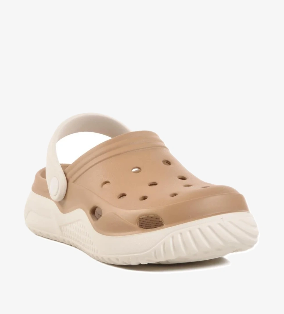 Vizon-Beyaz Hafif Eva Taban Unisex Sabo Terlik Stella Z - Görsel 1