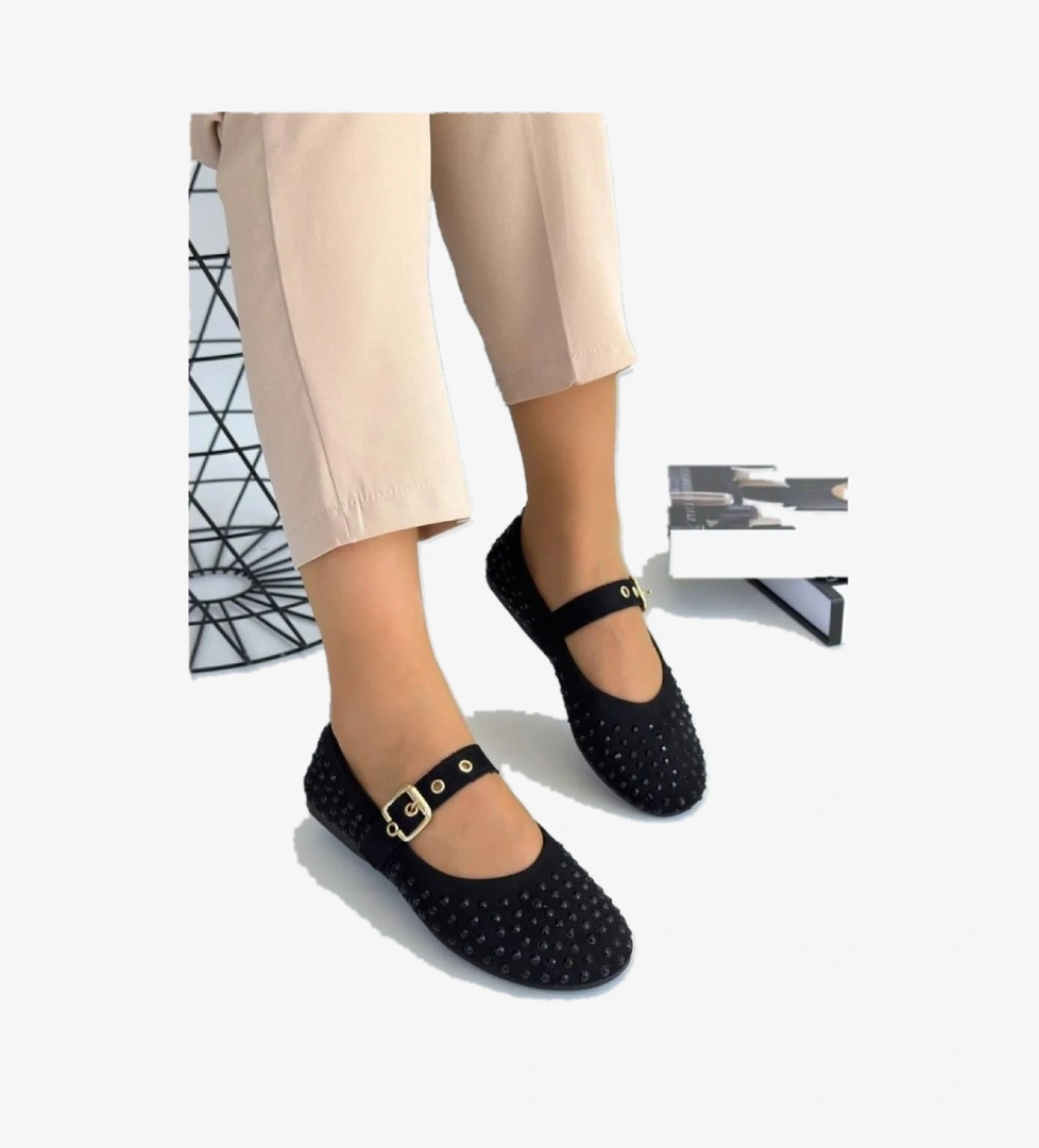 Dvmd 03140 Ortopedik Kadın Günlük Taşlı Babet