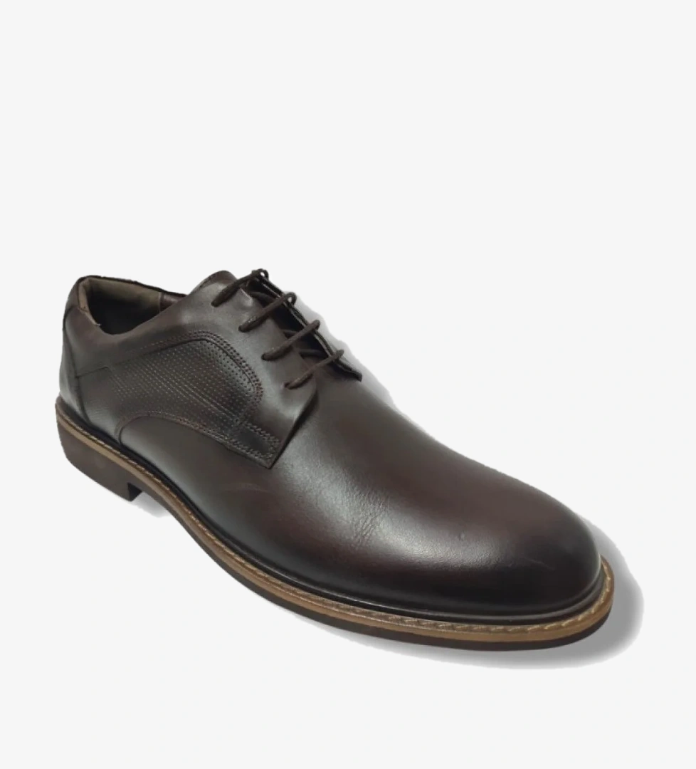 2141-24 Hakiki Deri Ökçeli Taban Erkek Ayakkabı - Görsel 1