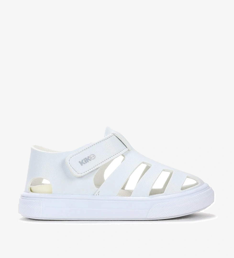 Limba Cırtlı Kız Bebek Sandalet Beyaz