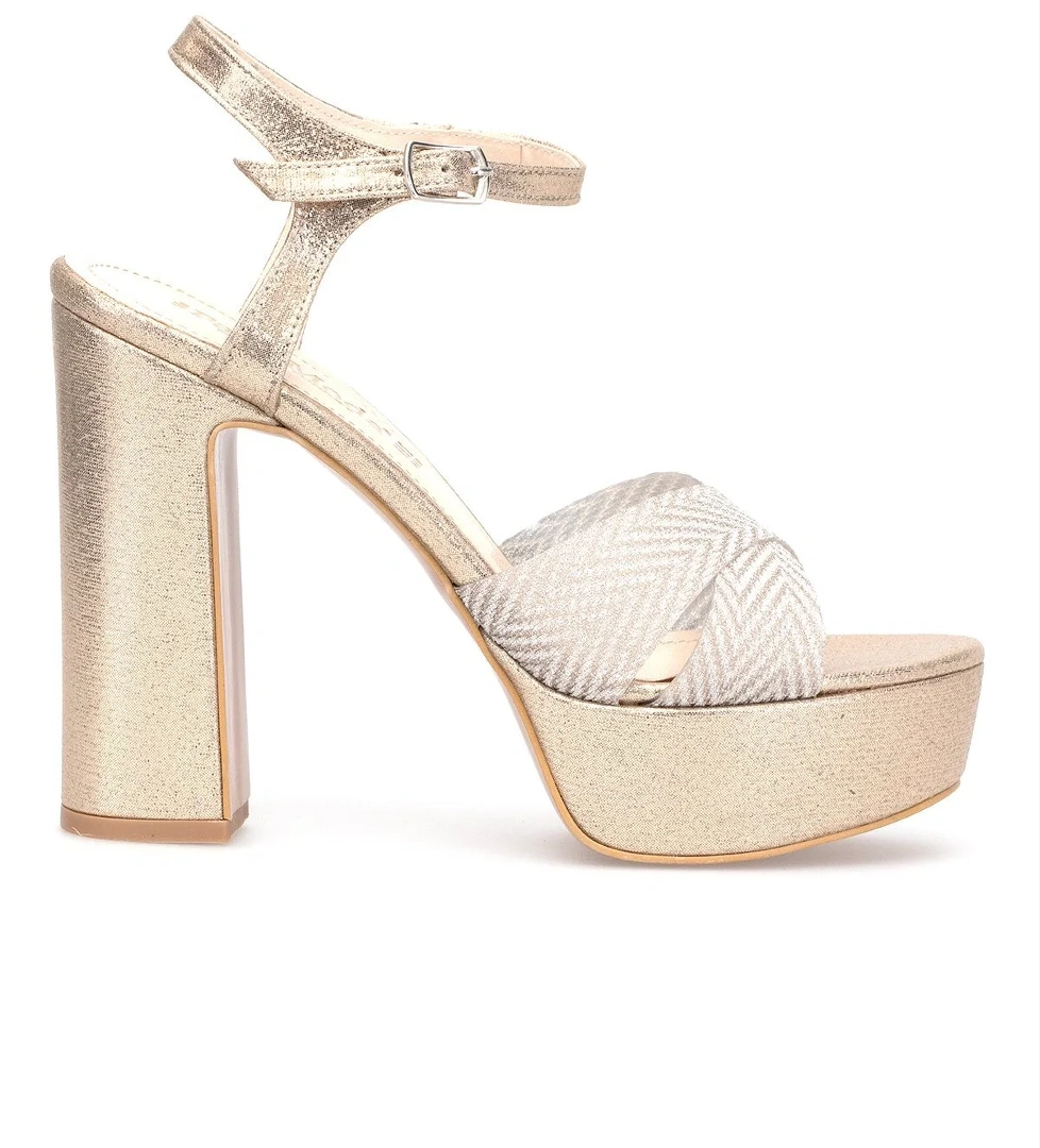 Elit PM08 K2057 Kadın Platform Ayakkabı Altın - Görsel 1