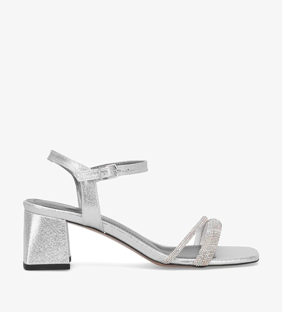 Elit PM08 K1004 Kadın Klasik Topuklu Ayakkabı Gümüş