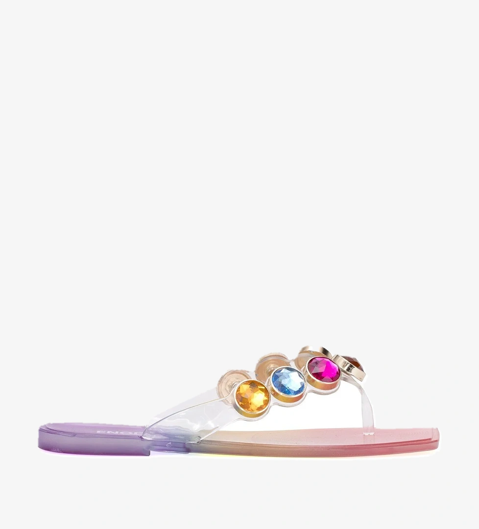 Elit KDRJ001-1 Kadın Parmak Arası Terlik Gökkuşağı