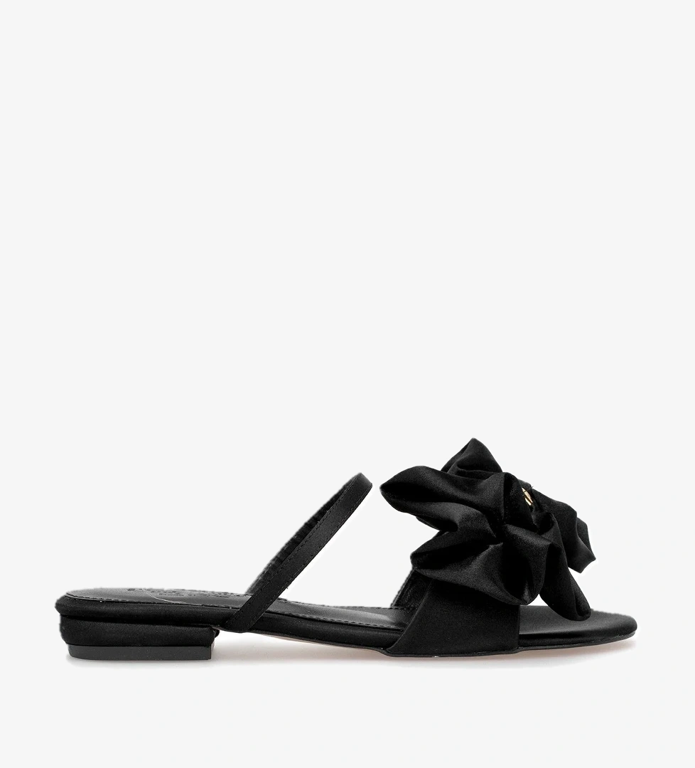 Ayakkabı Fuarı Elit Pm230 K202 Kadın Düz Terlik Ten Siyah model görseli