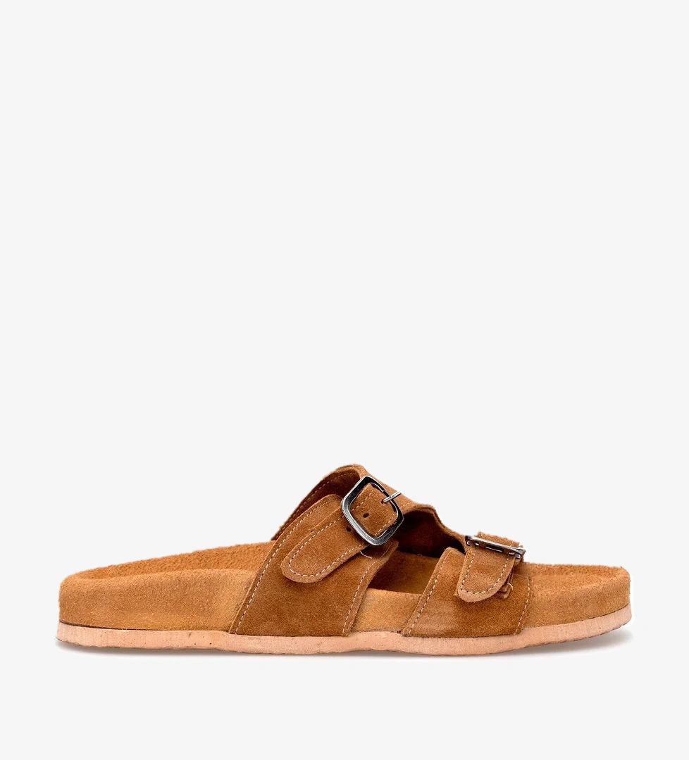 Elit Zeyn 8113 Kadın Hakiki Deri Düz Terlik Taba