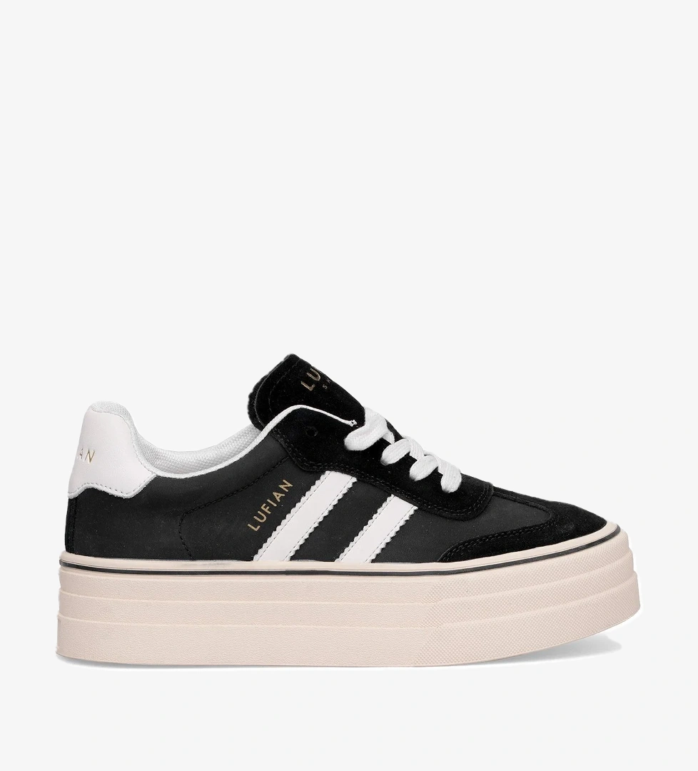 121230025N Angela Kadın Hakiki Deri Klasik Sneaker Siyah