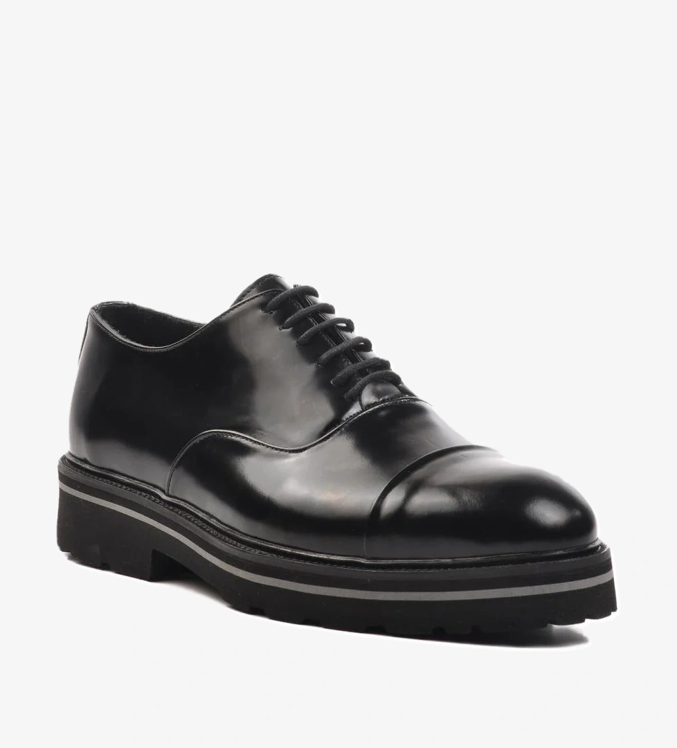 Premium 2874 M Siyah Hakiki Deri Erkek Günlük