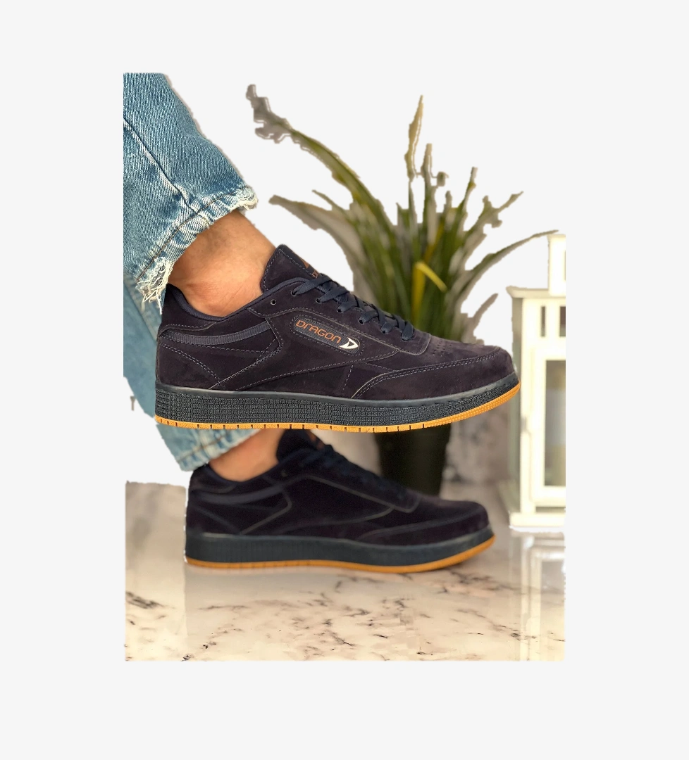 Dragon Erkek Mevsimlik Sneaker Ayakkabı Lacivert Siyah