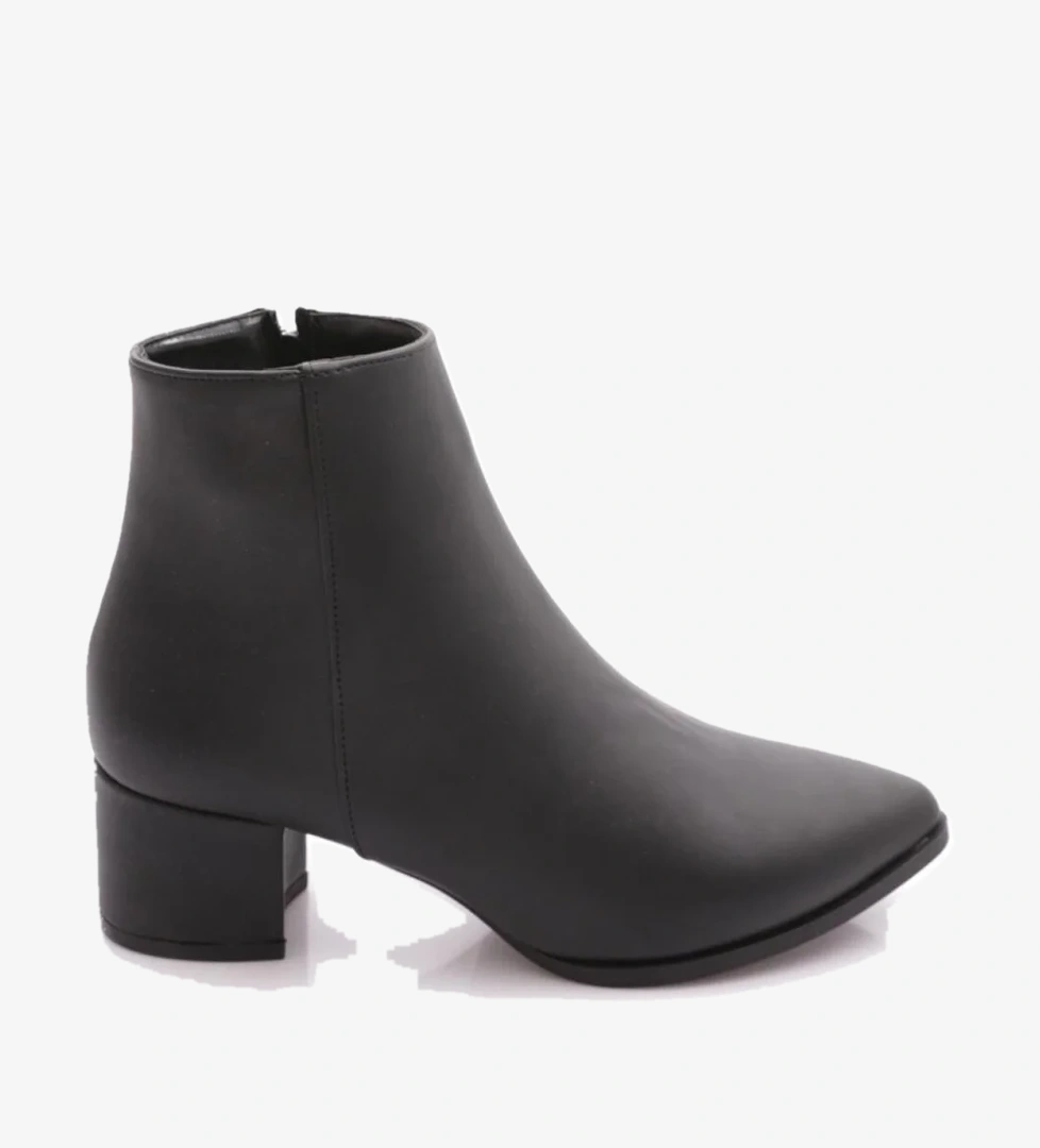 Dgn Dgn Siyah Si-07K Kadin 22K Sivri Burun Topuklu Bilek Bot | Flo Siyah - 1. görsel