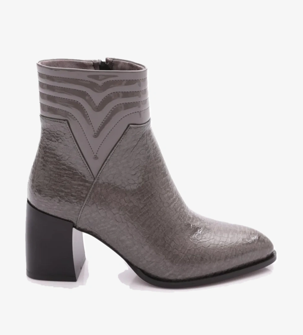 Dgn Dgn Gri 954 Kadin Topuklu Bot | Flo Gri - 1. görsel