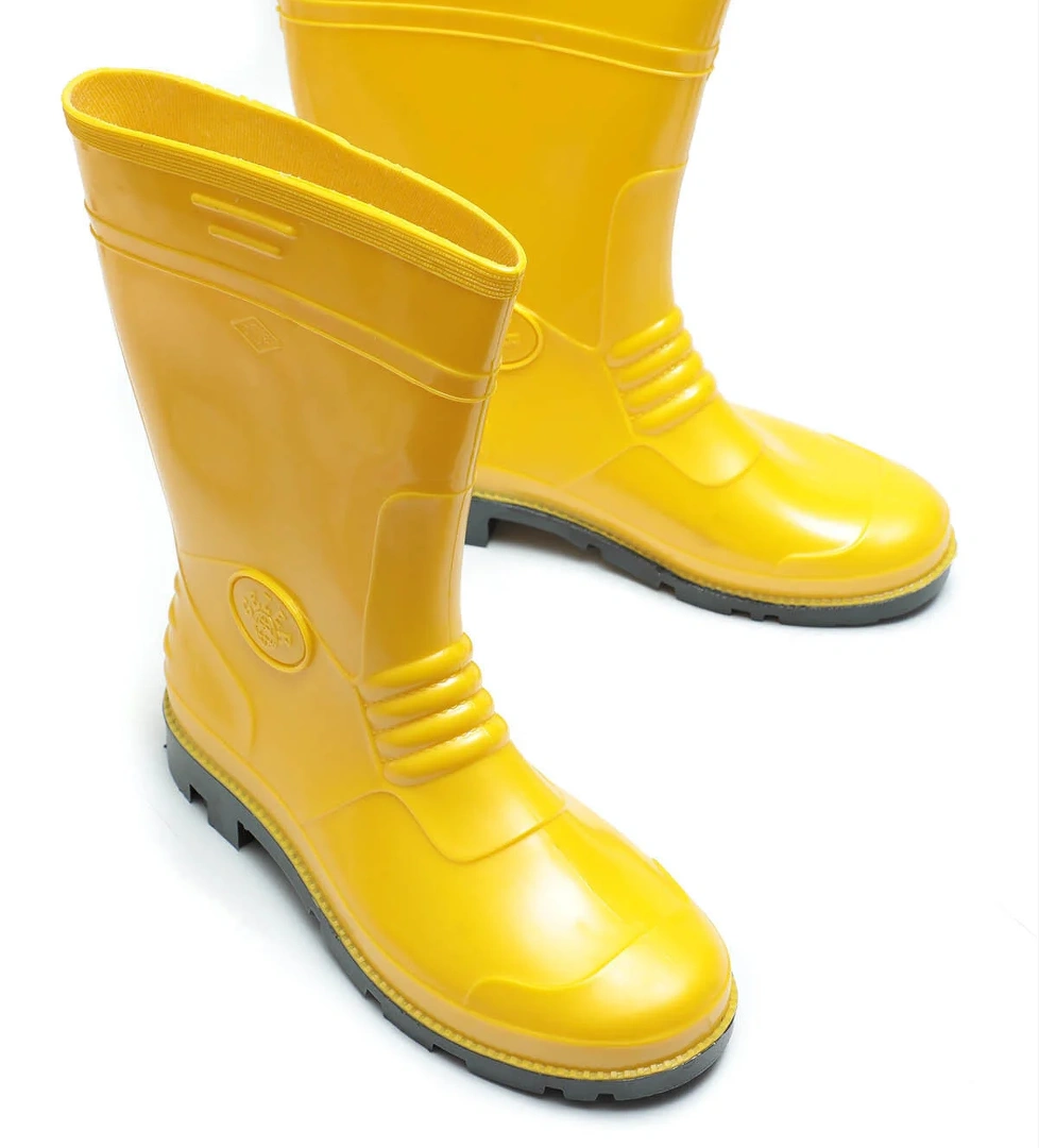 Erkek Kısa PVC Su Geçirmez İçi İnce Astarlı İş Çizme