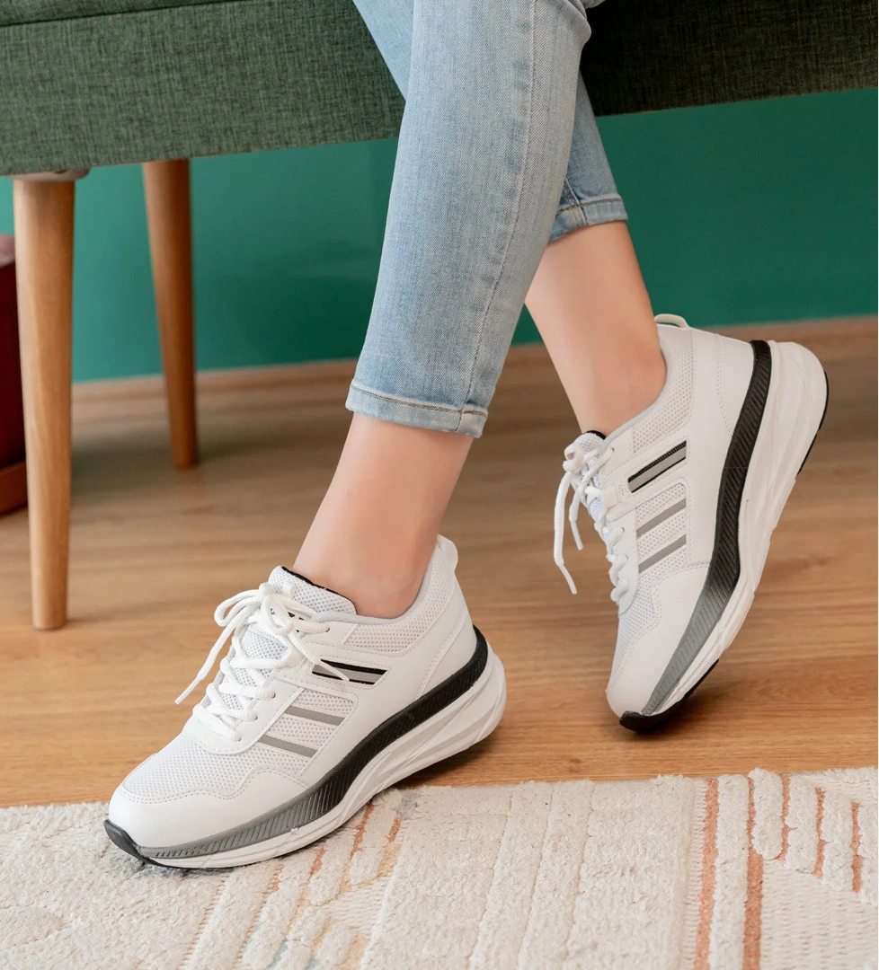 Freemax Kadın Sneaker Spor Ayakkabı 2466 Beyaz Siyah
