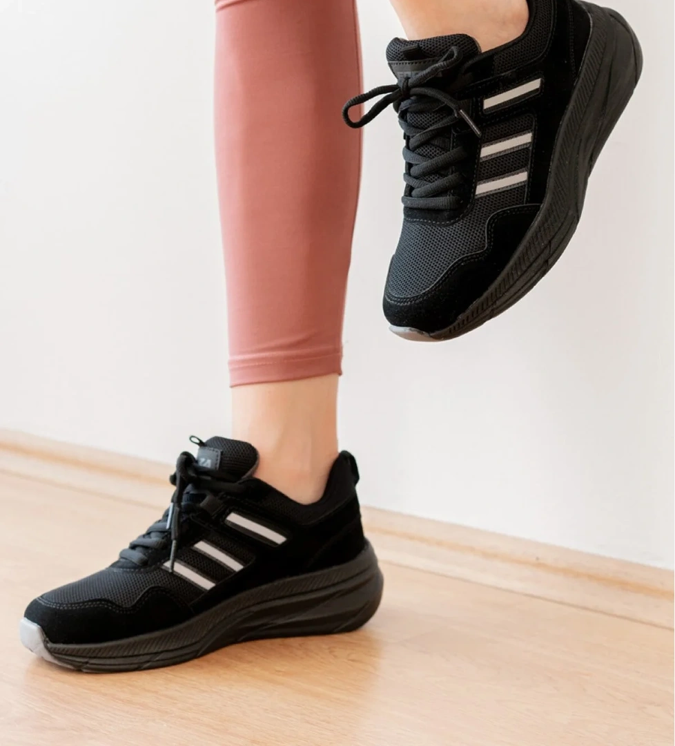 Freemax Kadın Sneaker Spor Ayakkabı 2466 Siyah Füme