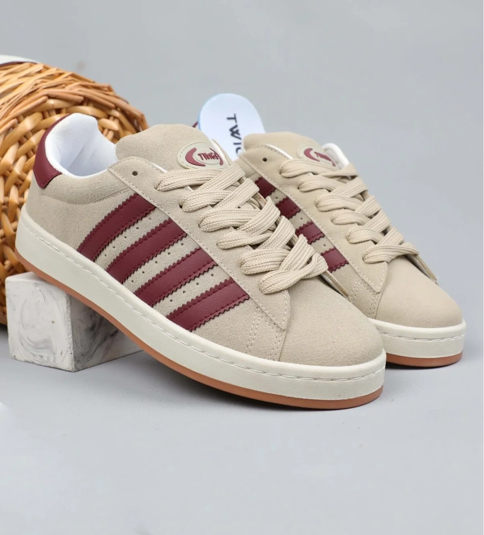 Spor Sneaker Ayakkabı Kum Bordo