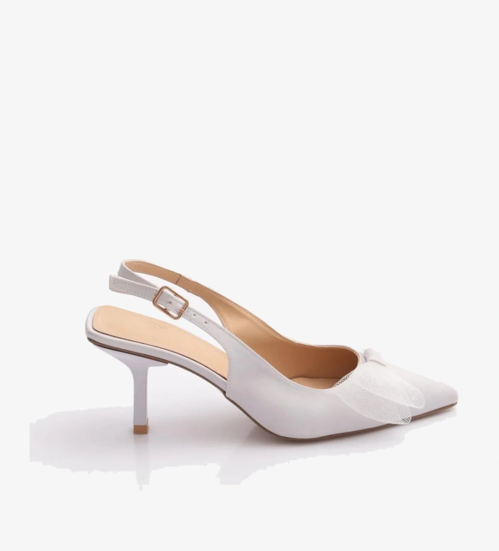 Dgn Pm492-K614 Kadin Kurdela Detayli Arkasi Açik Topuklu Ayakkabi model görseli