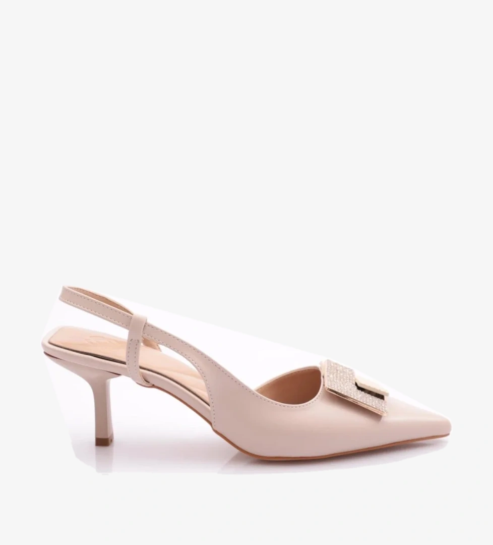 3985 Kadin Yani Açik Topuklu Ayakkabi - Görsel 1