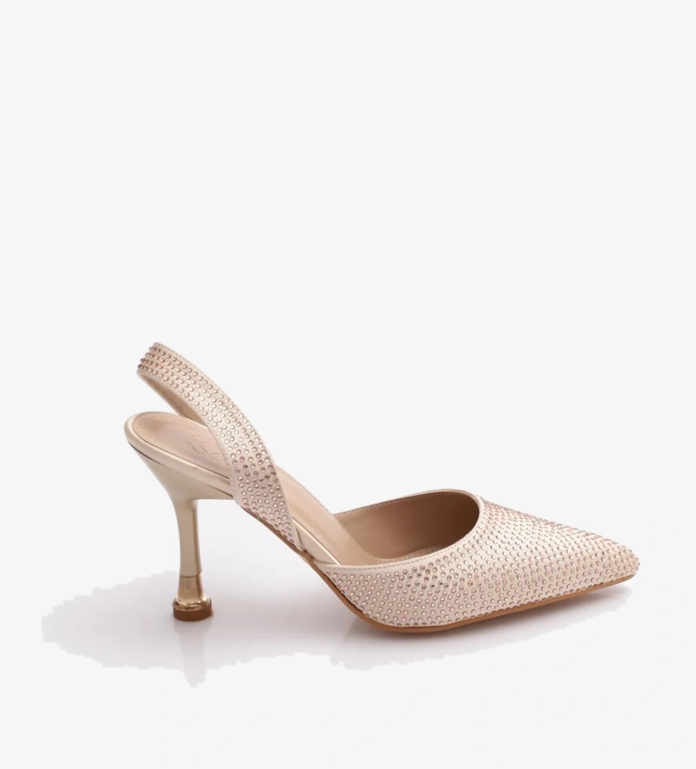 516 Kadin Arkadan Geçirmeli Topuklu Ayakkabi - Görsel 1