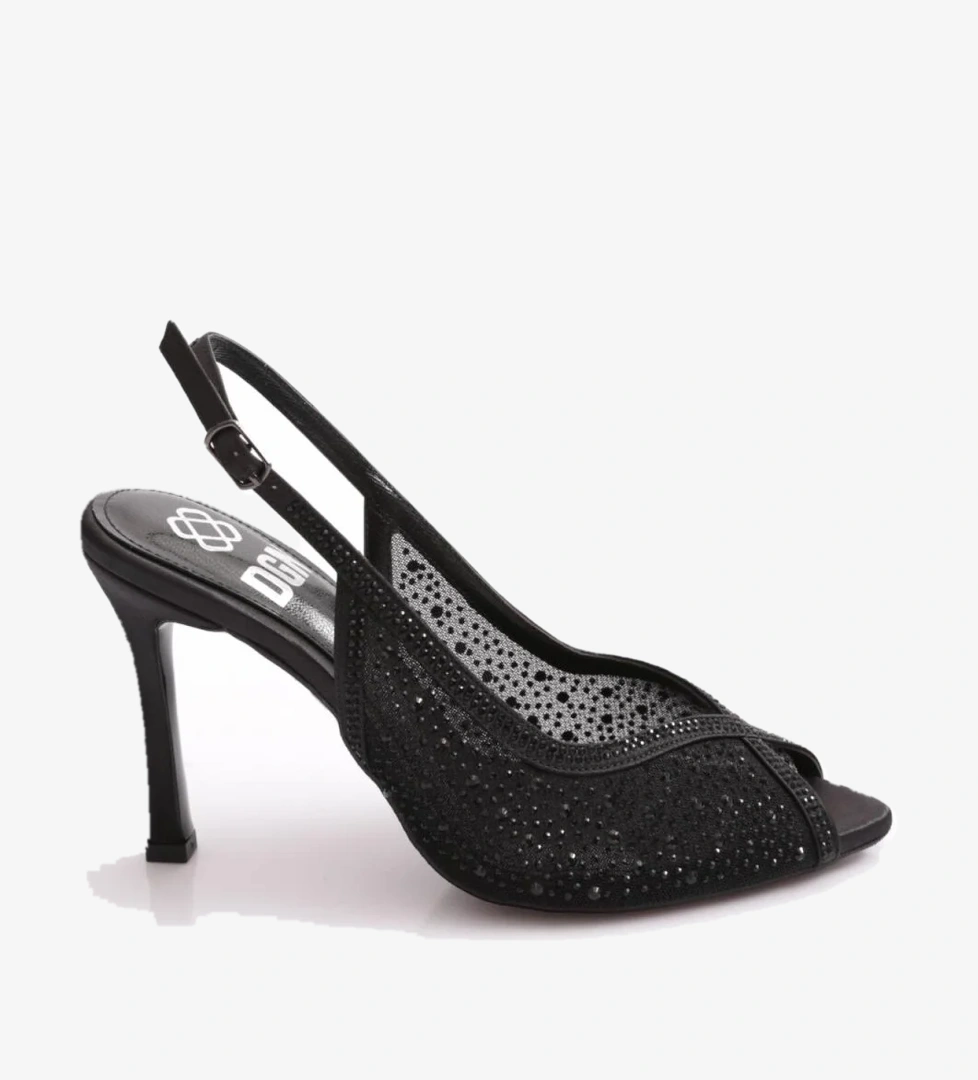 5752 Kadin Taşli Topuklu Ayakkabi