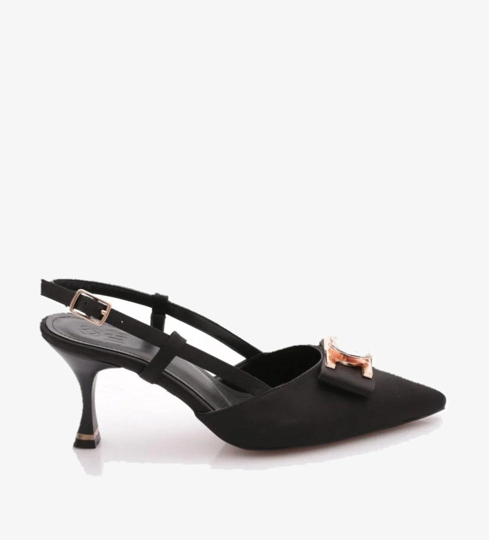 Dgn 24209 Kadin Kalp Taş Süslemeli Topuklu Ayakkabi model görseli