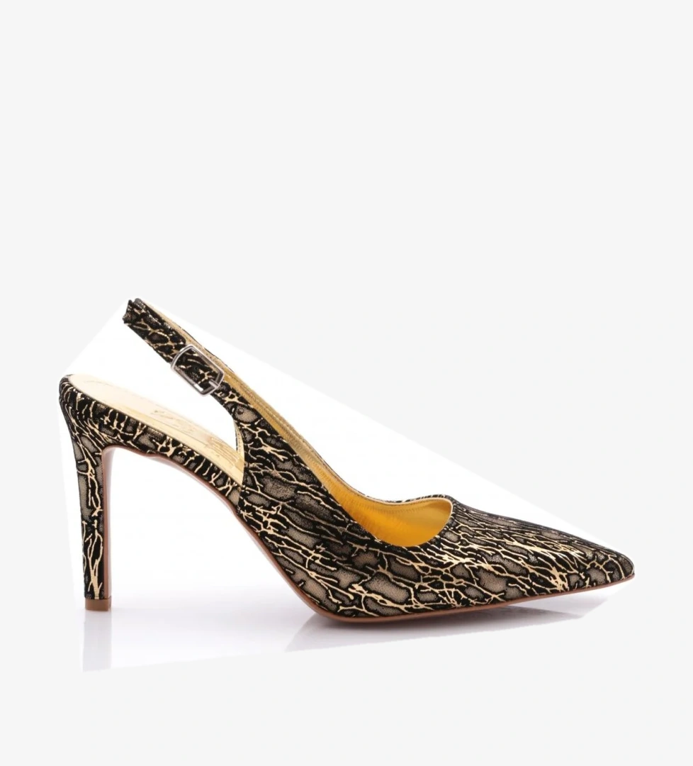 197 Kadin Arkasi Açik Sivri Burun Topuklu Ayakkabi