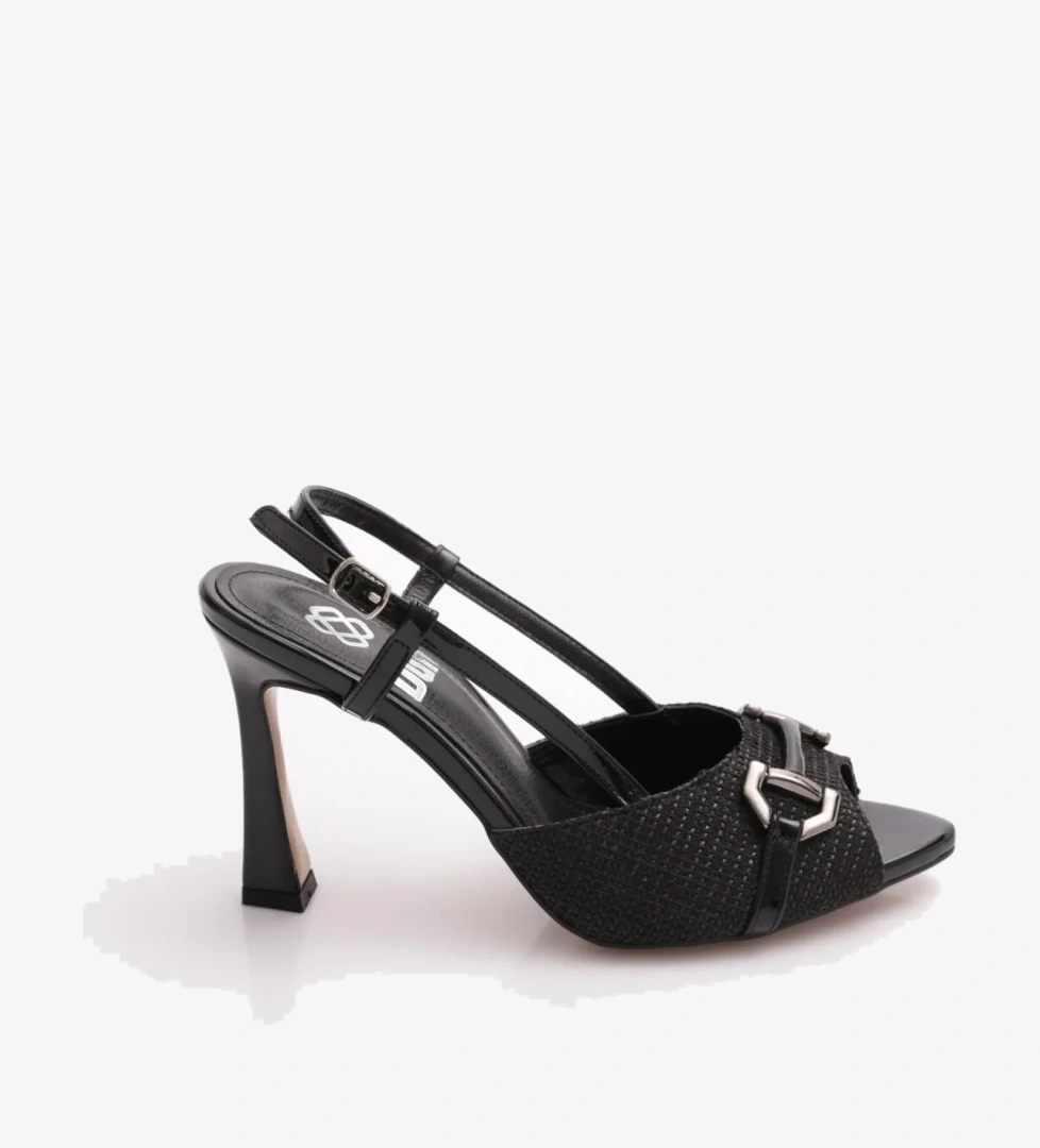 Dgn 6753 Kadin Metal Aksesuarli Topuklu Abiye Ayakkabi model görseli