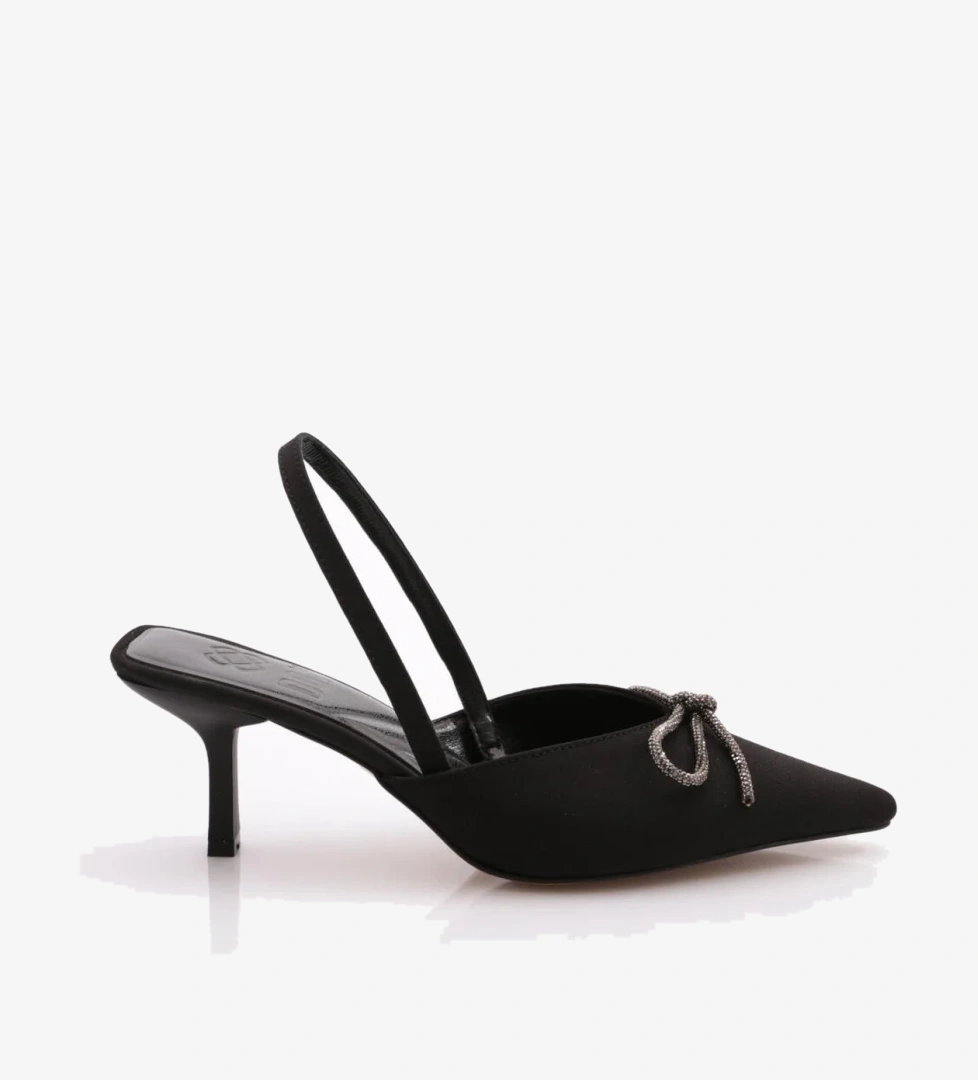 Dgn 3986 Kadin Kurdela Desenli Topuklu Ayakkabi model görseli