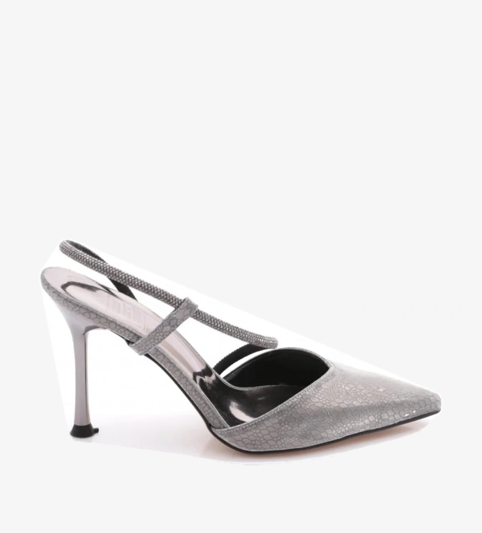 Dgn 205 Kadin Taş İpli Kadin Topuklu Abiye Ayakkabi model görseli