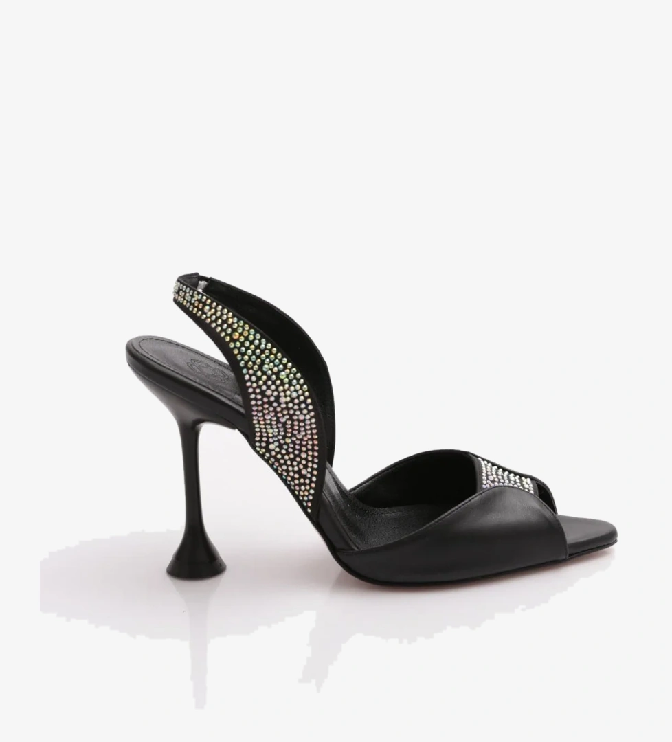 Dgn 02 Kadin Silver Taşli Kadeh Topuklu Ayakkabi model görseli