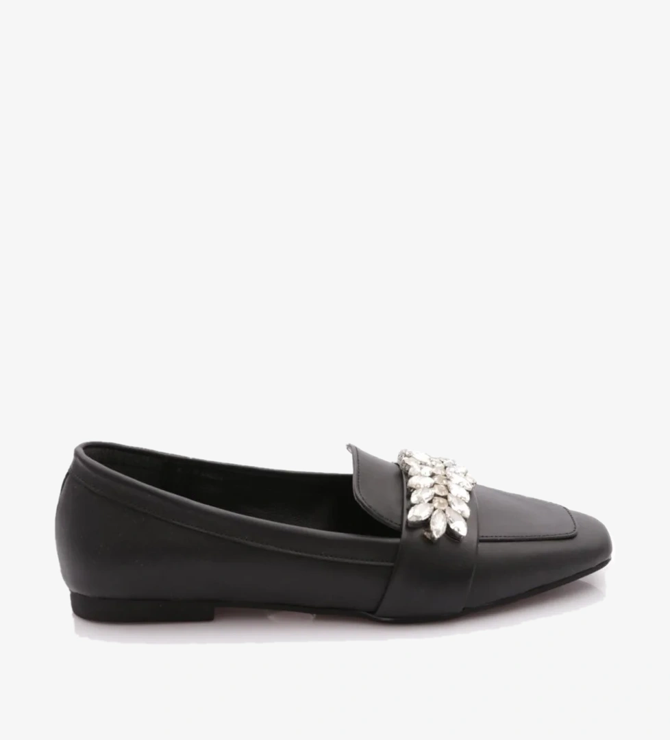 50085-23Y Kadin Kristal Taşli Tokali Loafer