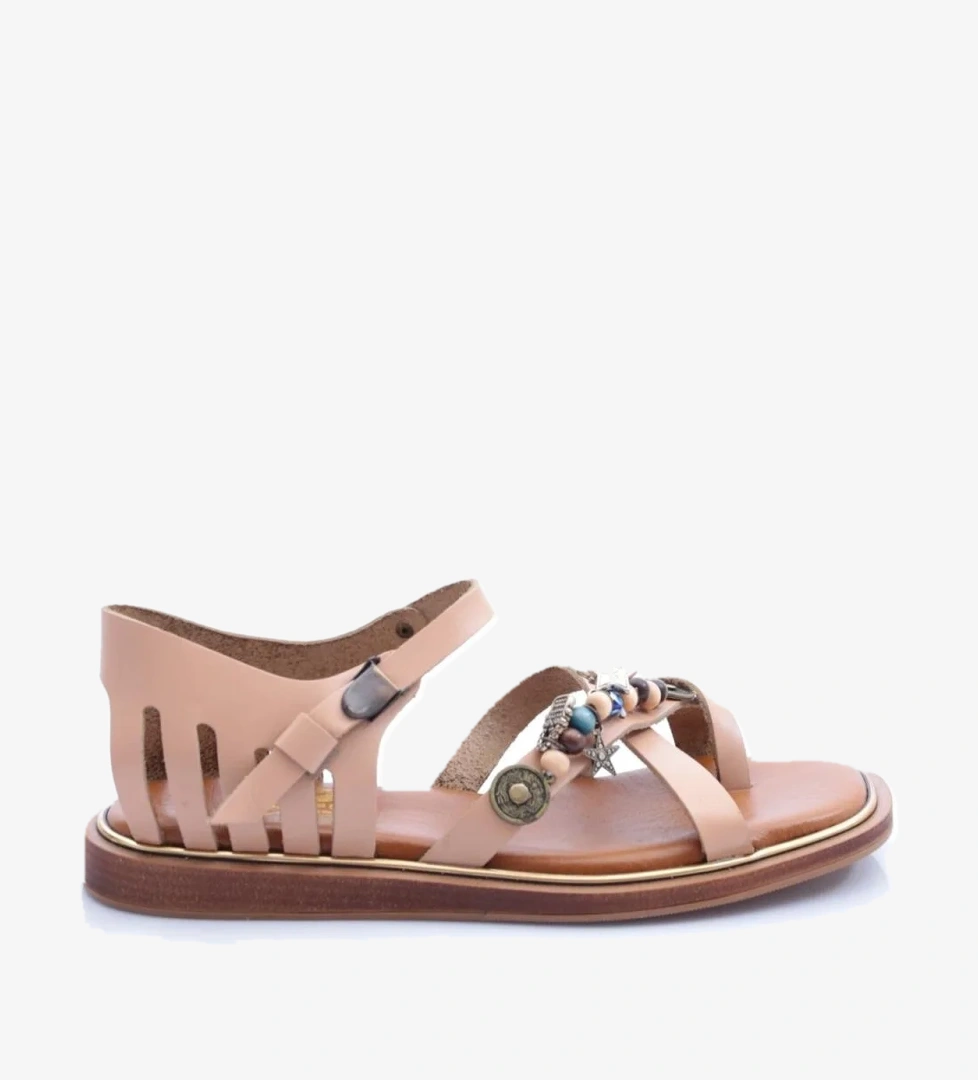 307 Kadin Arkasi Kapali Yildiz Süslemeli Sandalet - Görsel 1