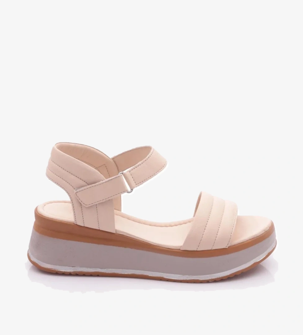 1220-22229 Kadin Çapraz Bantli Sandalet - Görsel 1