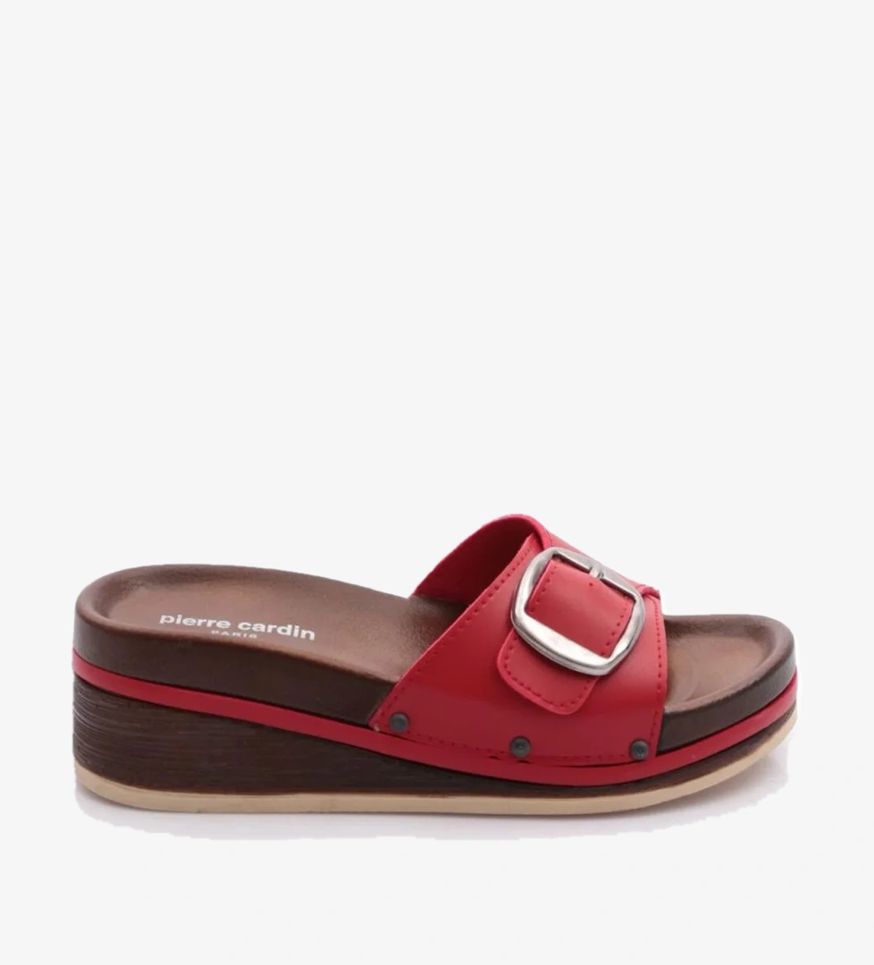 Pierre Cardin Pierre Cardin Kirmizi Pc-7418 Kadın Terlik Sandalet & Terlik | Flo Kirmizi - 1. görsel