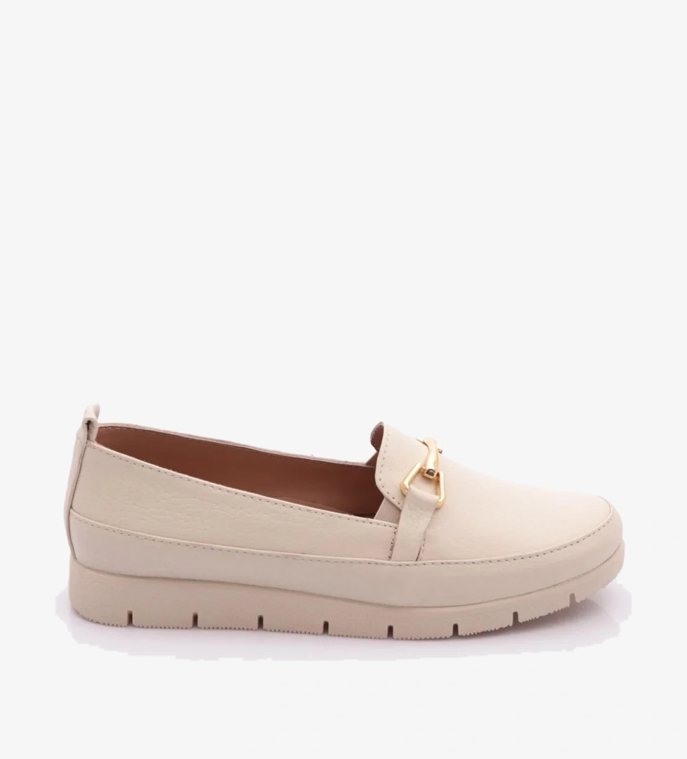 2274-4 Kadin Aksesuarli Loafer Ayakkabi