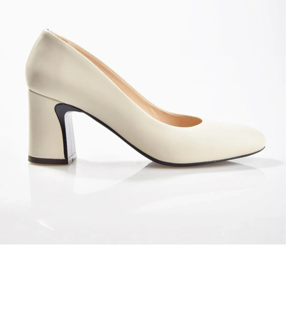 Nish Exclusive 1455 Kadın Hakiki Deri Klasik Topuklu Ayakkabı - Görsel 1