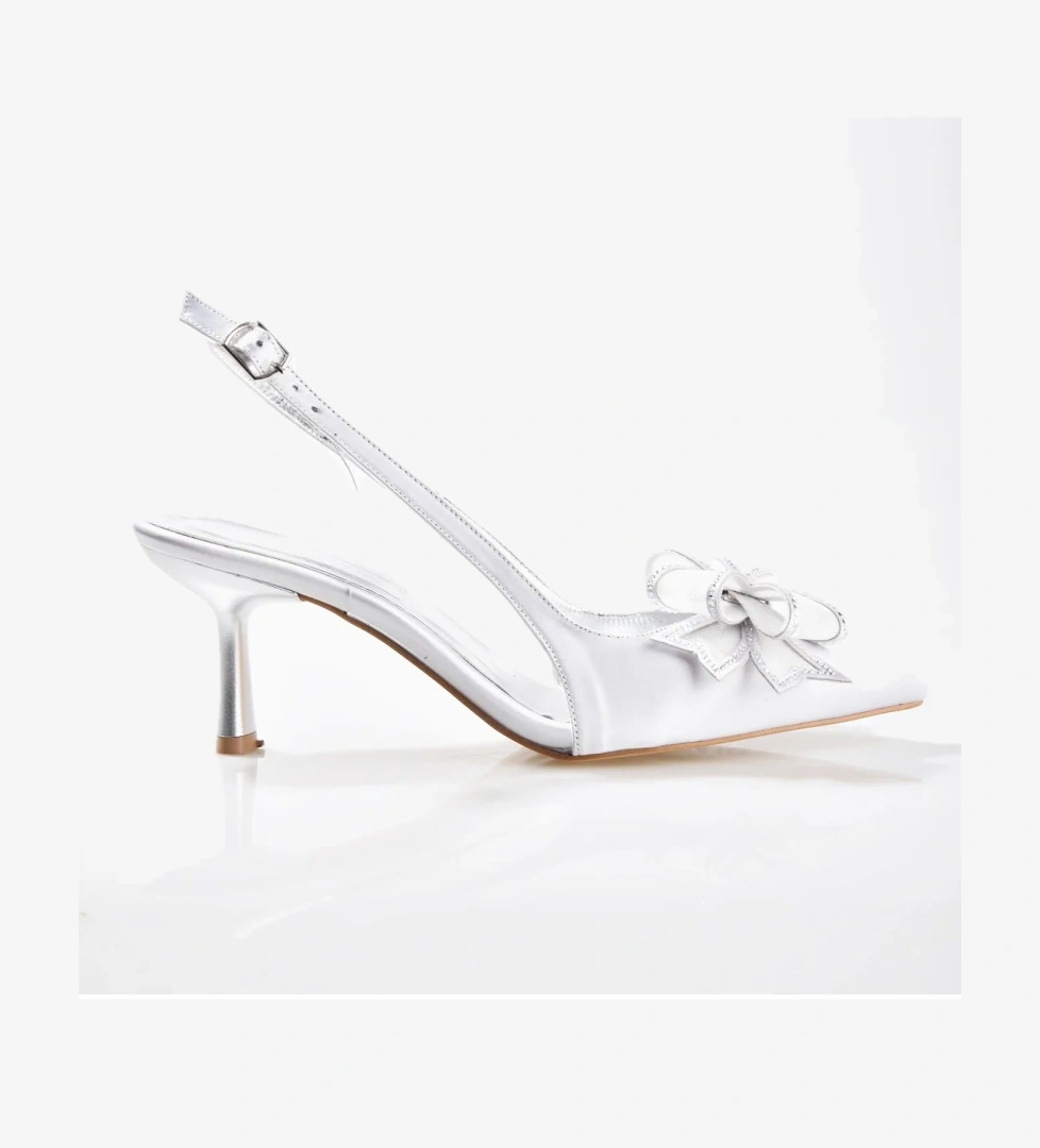 Miss Jena Kadın Fiyonklu Kısa Topuk Stiletto - Görsel 1