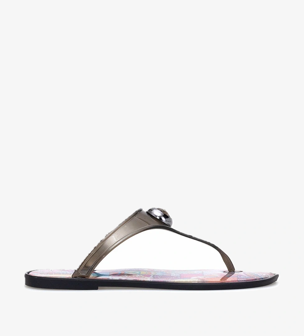 Elit KDRJ9003-2 Kadın Parmak Arası Terlik Siyah - Görsel 1